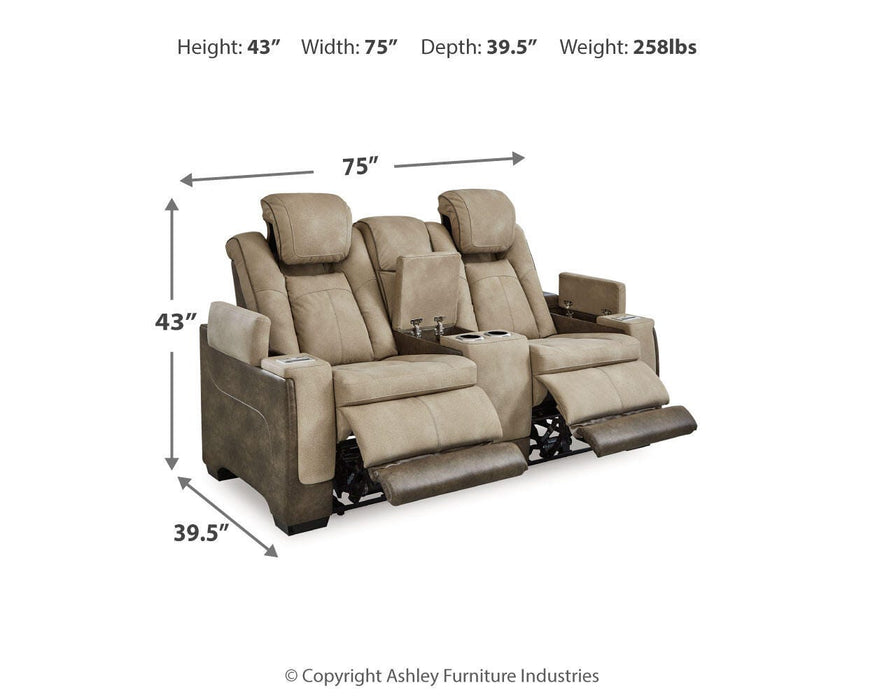 Next-Gen DuraPella Power Reclining Loveseat with Console - Furniture 2 Go- FL