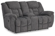 Foreside Reclining Loveseat with Console - Furniture 2 Go- FL