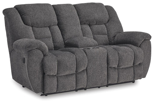 Foreside Reclining Loveseat with Console - Furniture 2 Go- FL