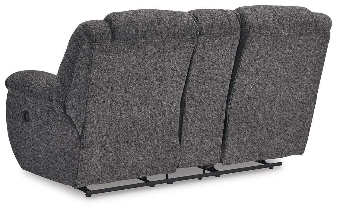 Foreside Reclining Loveseat with Console - Furniture 2 Go- FL