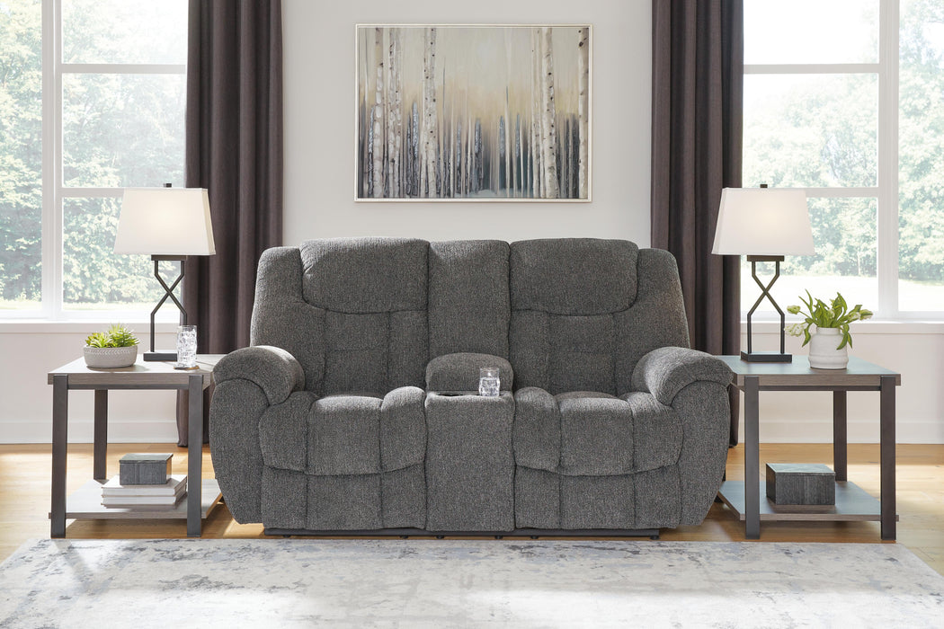 Foreside Reclining Loveseat with Console - Furniture 2 Go- FL