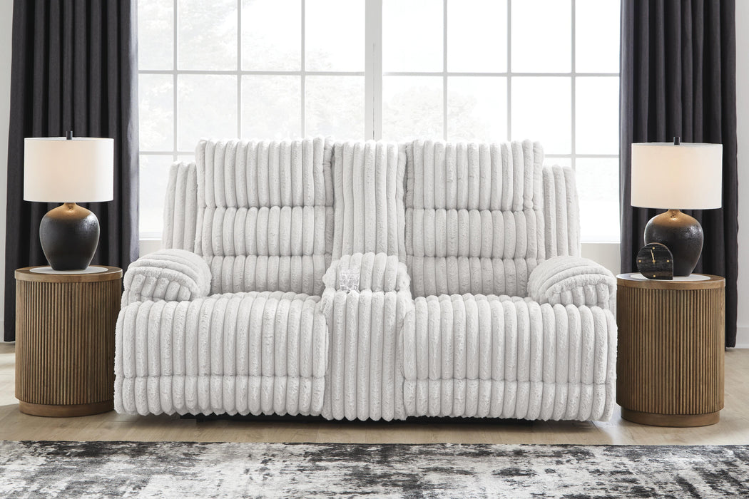 Rhines Falls Power Reclining Loveseat with Console - Furniture 2 Go- FL