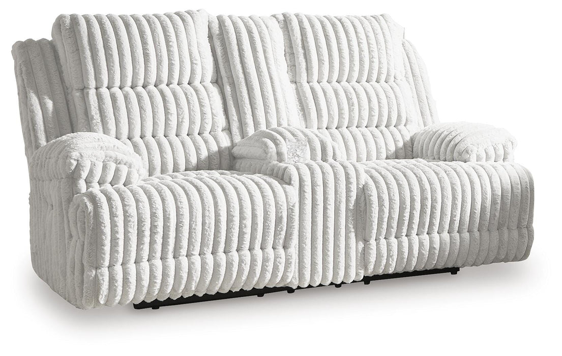 Rhines Falls Power Reclining Loveseat with Console - Furniture 2 Go- FL
