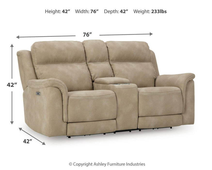 Next-Gen DuraPella Power Reclining Loveseat with Console - Furniture 2 Go- FL