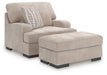 High Profile Chair & Ottoman Living Room Set - Furniture 2 Go- FL