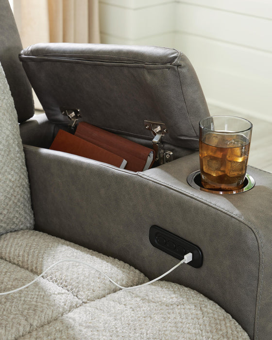 WhipLash Power Reclining Loveseat with Console - Furniture 2 Go- FL