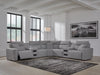 Modmax II Power Reclining Sectional with Audio Consoles - Furniture 2 Go- FL
