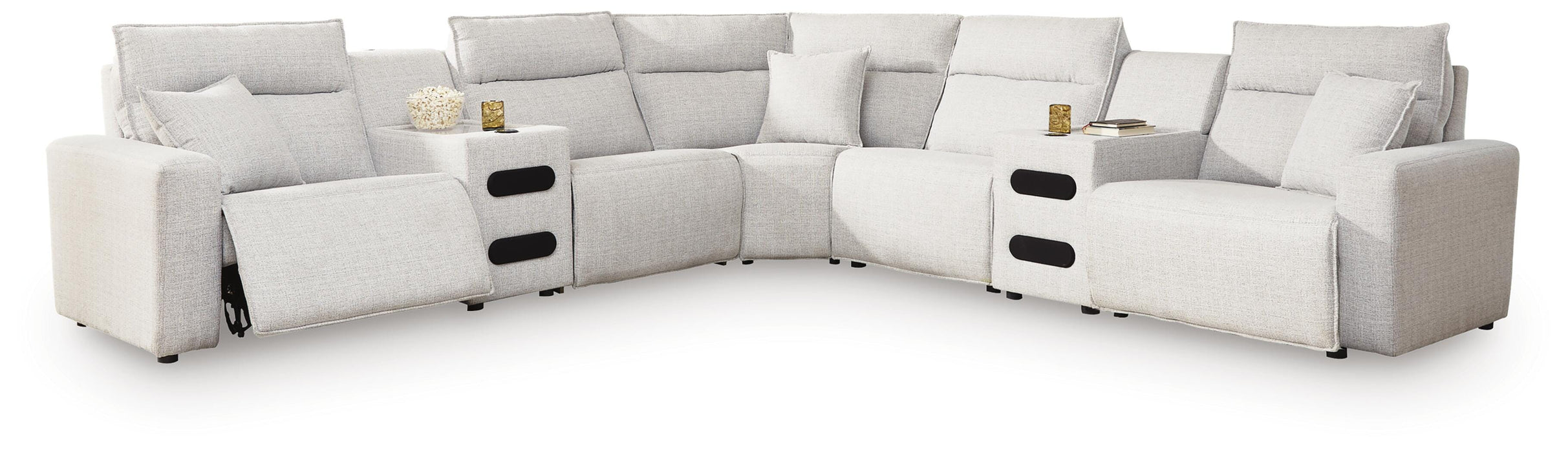 Modmax II Power Reclining Sectional with Audio Consoles - Furniture 2 Go- FL