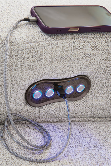 Modmax II Power Reclining Sectional with Audio Consoles - Furniture 2 Go- FL