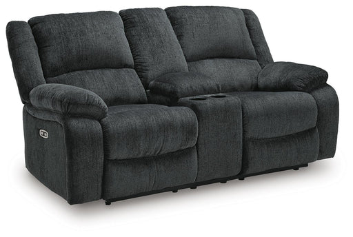 Draycoll Power Reclining Loveseat with Console - Furniture 2 Go- FL