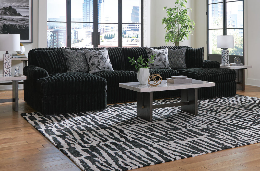 Midnight-Madness Sectional with Chaise - Furniture 2 Go- FL