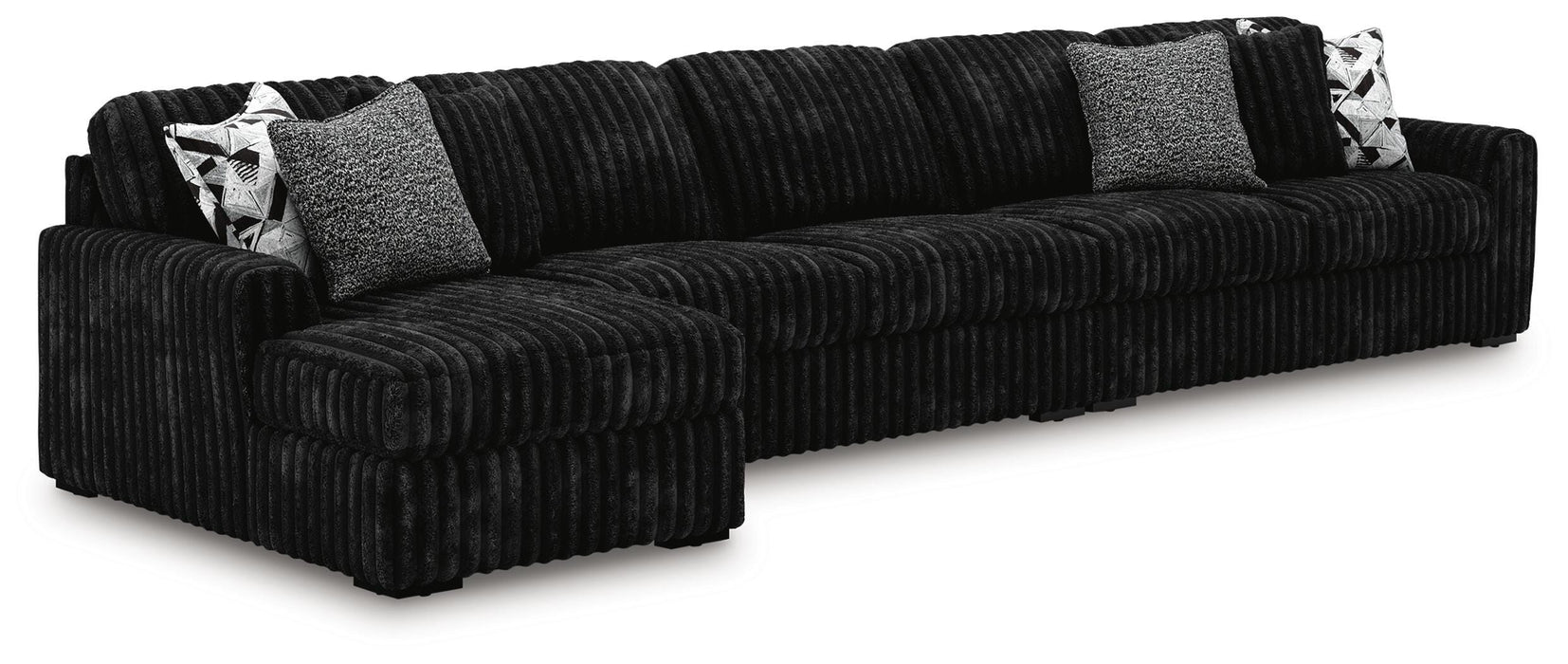 Midnight-Madness Sectional with Chaise - Furniture 2 Go- FL