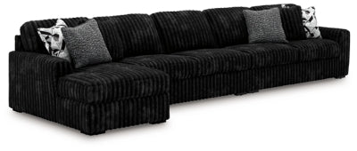 Midnight-Madness Sectional with Chaise - Furniture 2 Go- FL