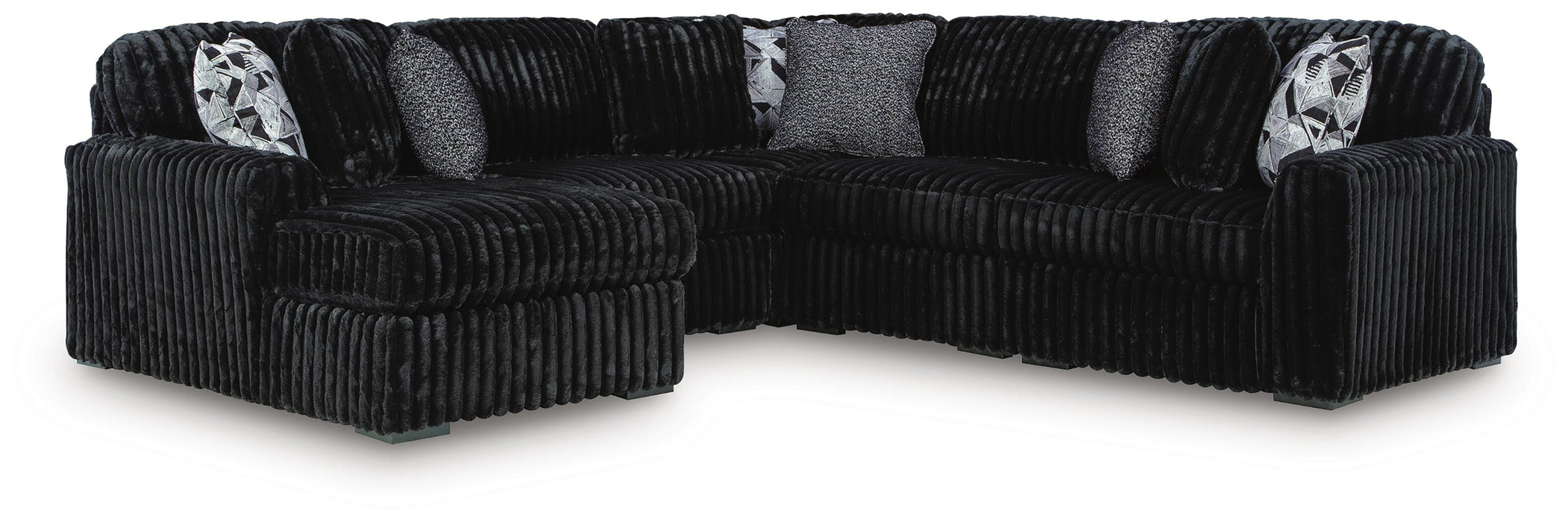Midnight-Madness Sectional with Chaise - Furniture 2 Go- FL