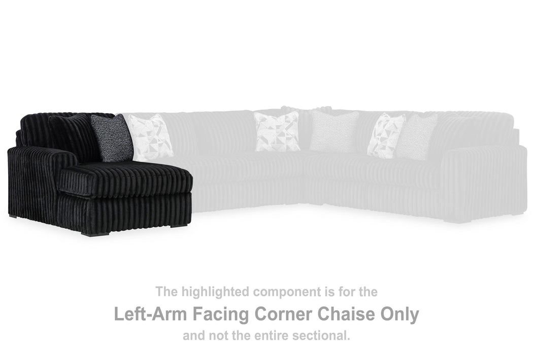 Midnight-Madness Sectional with Chaise - Furniture 2 Go- FL