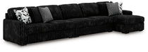 Midnight-Madness Sectional with Chaise - Furniture 2 Go- FL
