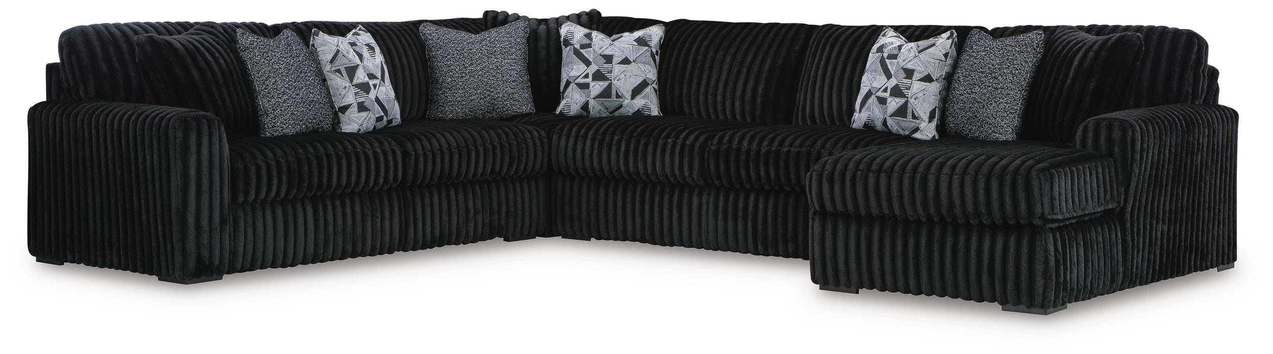 Midnight-Madness Sectional with Chaise - Furniture 2 Go- FL