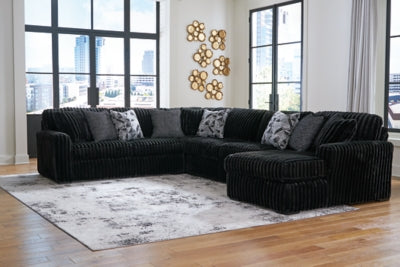Midnight-Madness Sectional with Chaise - Furniture 2 Go- FL