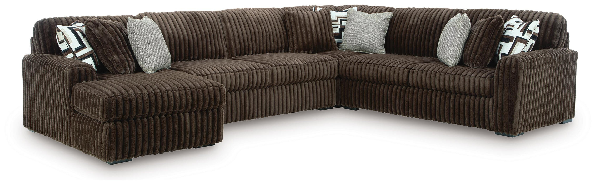 Midnight-Madness Sectional with Chaise - Furniture 2 Go- FL