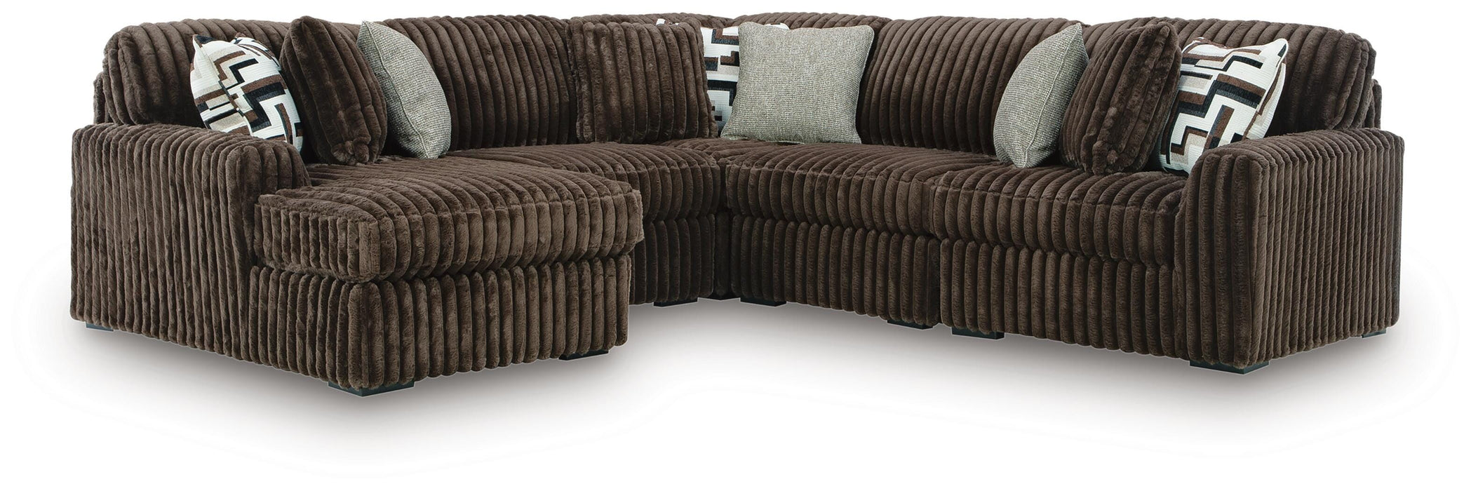 Midnight-Madness Sectional with Chaise - Furniture 2 Go- FL
