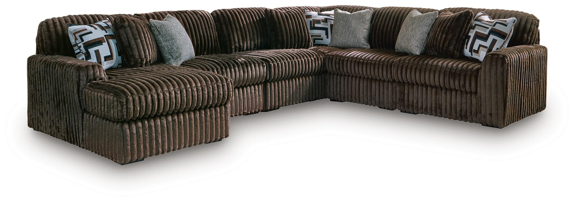 Midnight-Madness Sectional with Chaise - Furniture 2 Go- FL