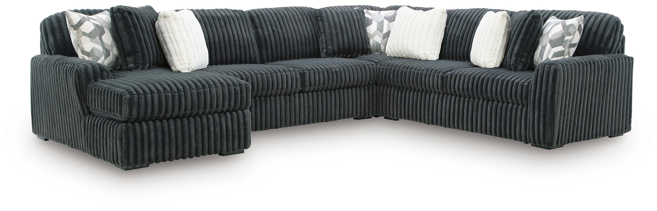 Midnight-Madness Sectional with Chaise - Furniture 2 Go- FL