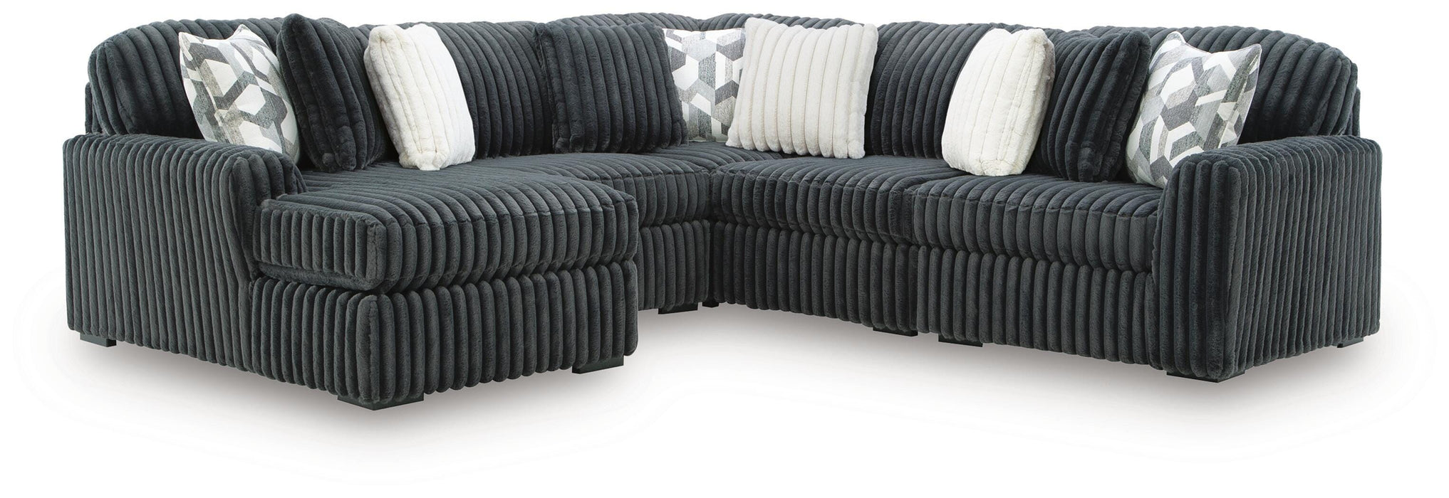 Midnight-Madness Sectional with Chaise - Furniture 2 Go- FL