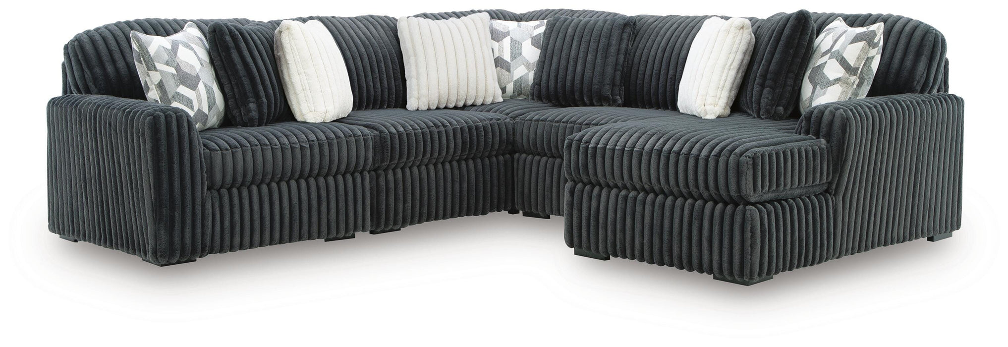 Midnight-Madness Sectional with Chaise - Furniture 2 Go- FL
