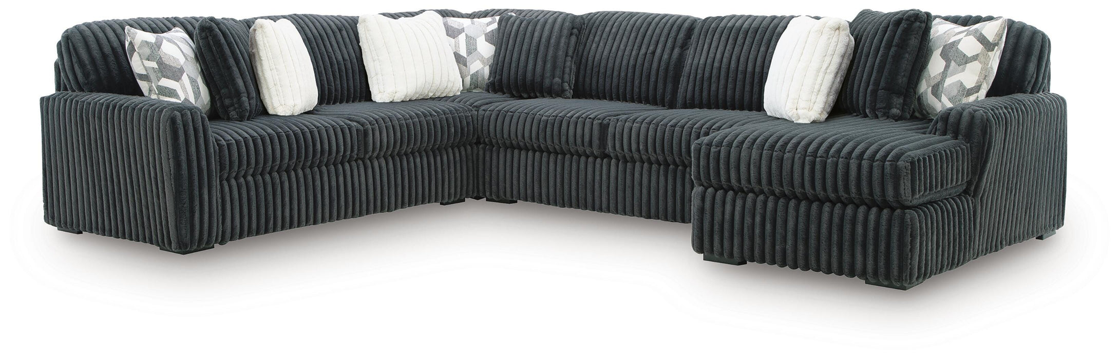 Midnight-Madness Sectional with Chaise - Furniture 2 Go- FL
