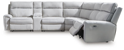 Social Pointe Reclining Sectional with Storage Console - Furniture 2 Go- FL