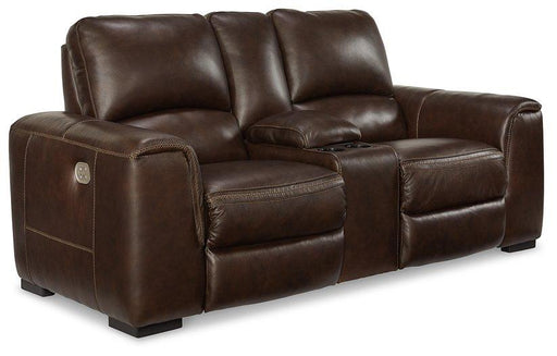 Alessandro Power Reclining Loveseat with Console - Furniture 2 Go- FL