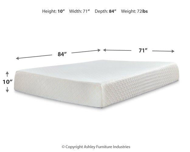 10 Inch Chime Memory Foam Mattress Set - Furniture 2 Go- FL