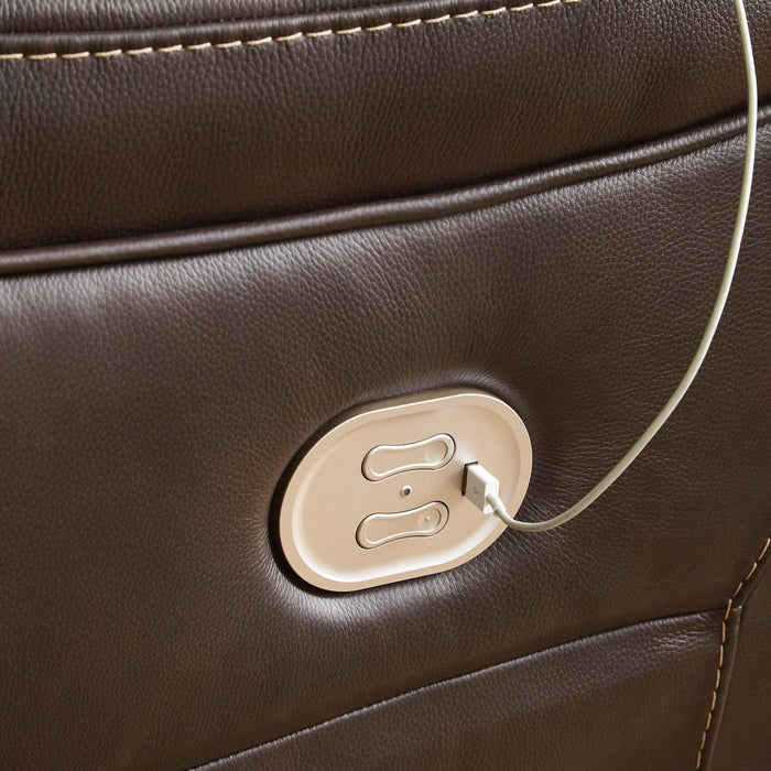 Dunleith Power Reclining Sectional Loveseat - Furniture 2 Go- FL