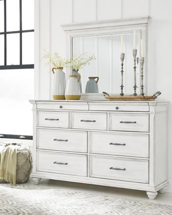 Kanwyn Dresser and Mirror - Furniture 2 Go- FL