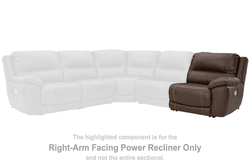 Dunleith Power Reclining Sectional Loveseat - Furniture 2 Go- FL