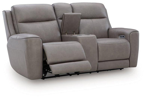 5Z-Comfort Power Reclining Loveseat with Console - Furniture 2 Go- FL