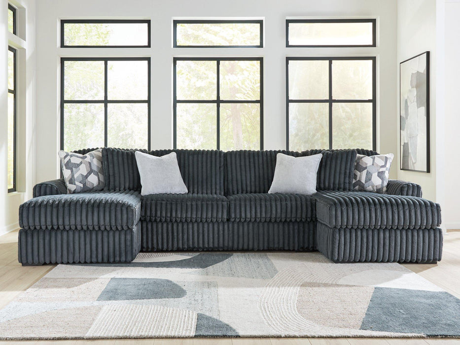 Midnight-Madness Sectional with Chaise - Furniture 2 Go- FL