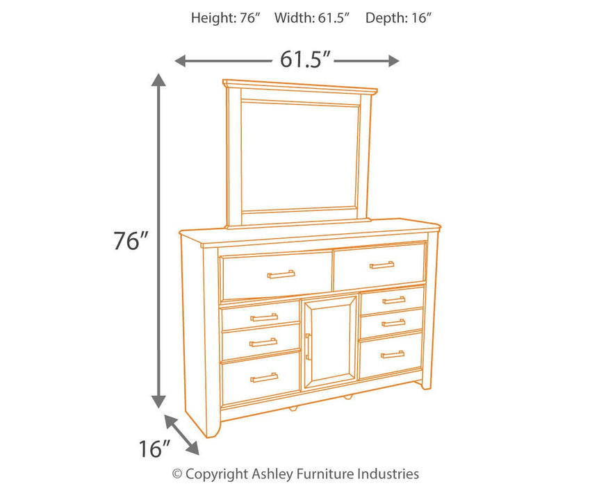 Juararo Dresser and Mirror - Furniture 2 Go- FL