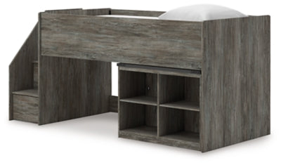 Frandern Loft Bed with Bookcase Storage - Furniture 2 Go- FL