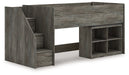 Frandern Loft Bed with Bookcase Storage - Furniture 2 Go- FL