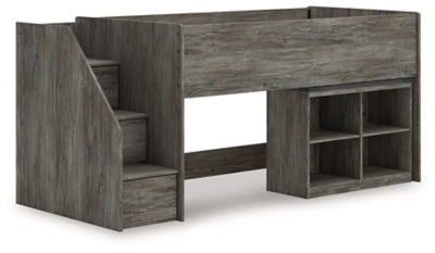 Frandern Loft Bed with Bookcase Storage - Furniture 2 Go- FL