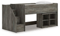 Frandern Loft Bed with Bookcase Storage - Furniture 2 Go- FL