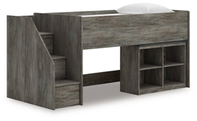 Frandern Loft Bed with Bookcase Storage - Furniture 2 Go- FL