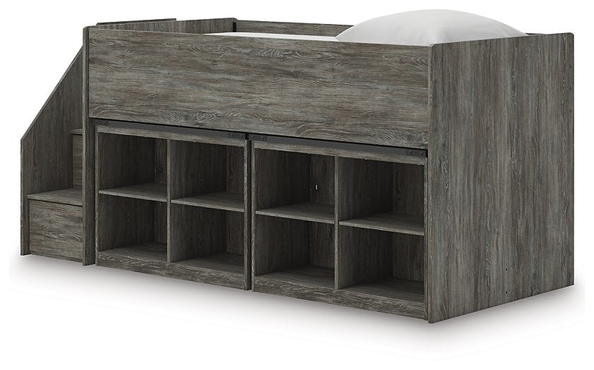 Frandern Loft Bed with Bookcase Storage - Furniture 2 Go- FL