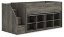 Frandern Loft Bed with Bookcase Storage - Furniture 2 Go- FL