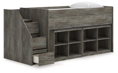 Frandern Loft Bed with Bookcase Storage - Furniture 2 Go- FL