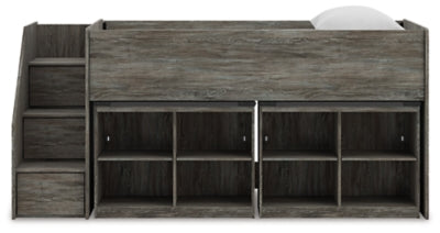 Frandern Loft Bed with Bookcase Storage - Furniture 2 Go- FL