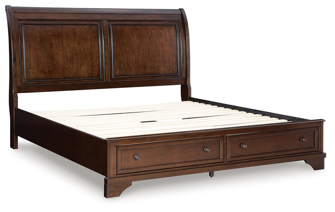 Trellington Sleigh Storage Bed - Furniture 2 Go- FL