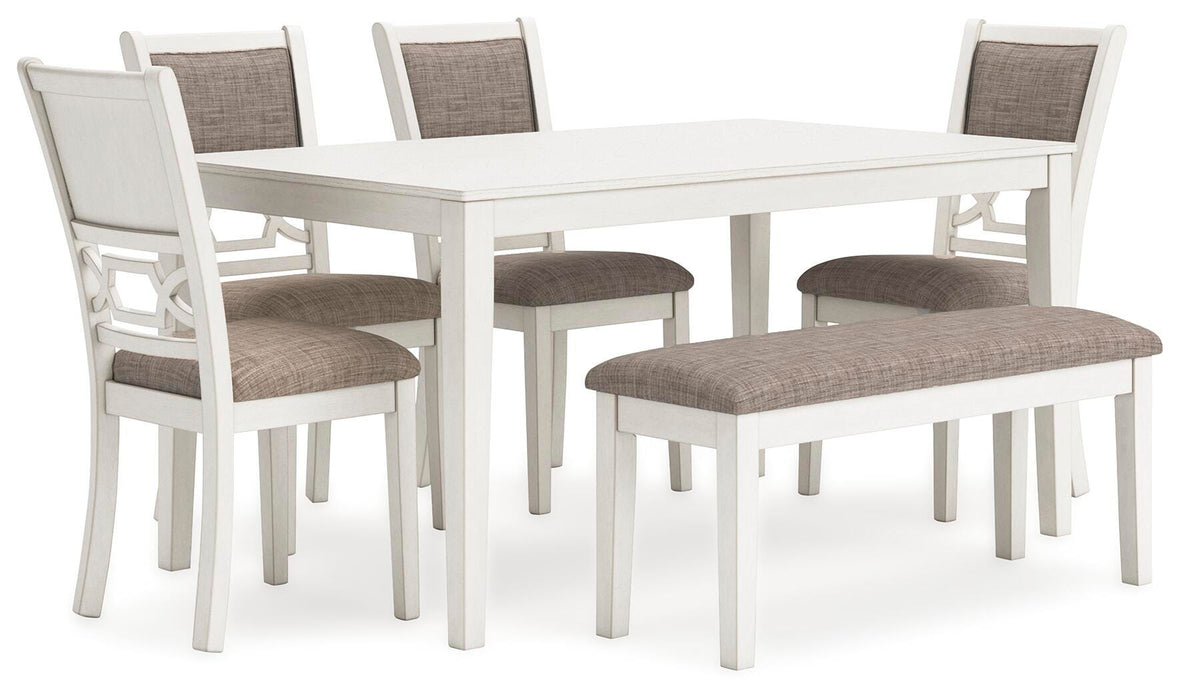 Erinberg Dining Table and 4 Chairs and Bench (Set of 6) - Furniture 2 Go- FL
