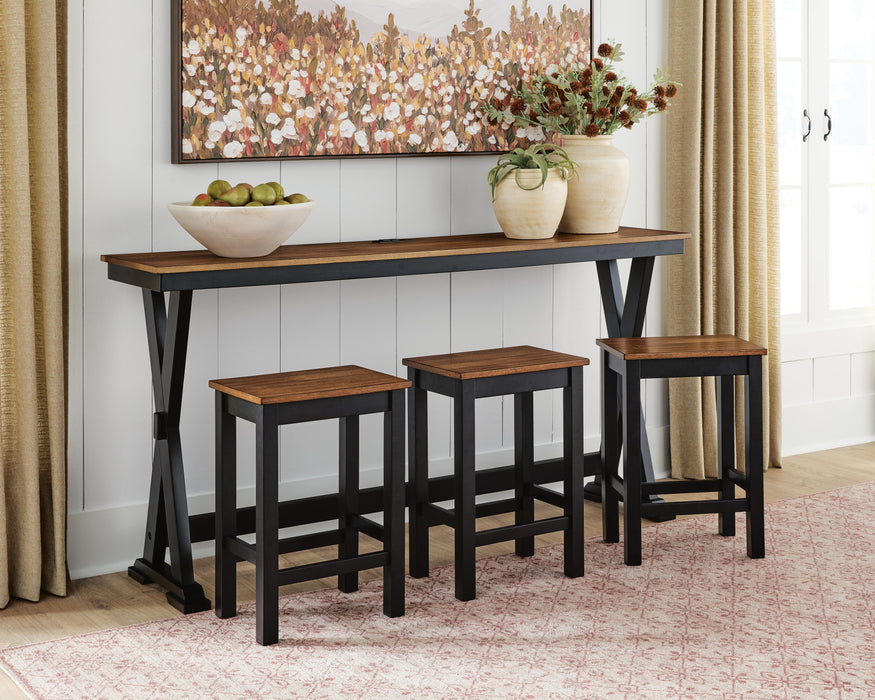 Wildenauer Counter Height Dining Table and 3 Barstools Set - Furniture 2 Go- FL